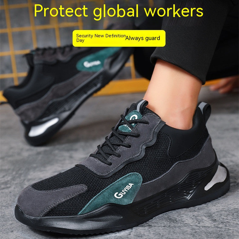 Les chaussures de protection du travail pour hommes sont légères en termes de résistance aux chocs et aux perforations