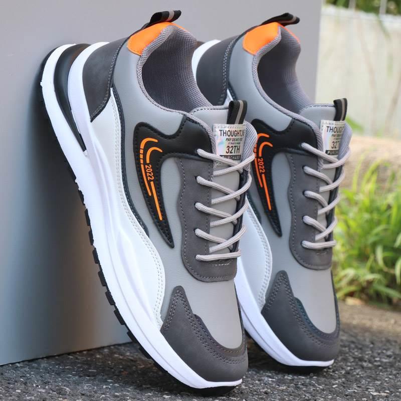 Zapatillas de deporte de cuero impermeables para hombre informales