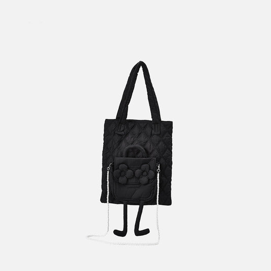 Creative Detachable Plush Down Shoulder Bag