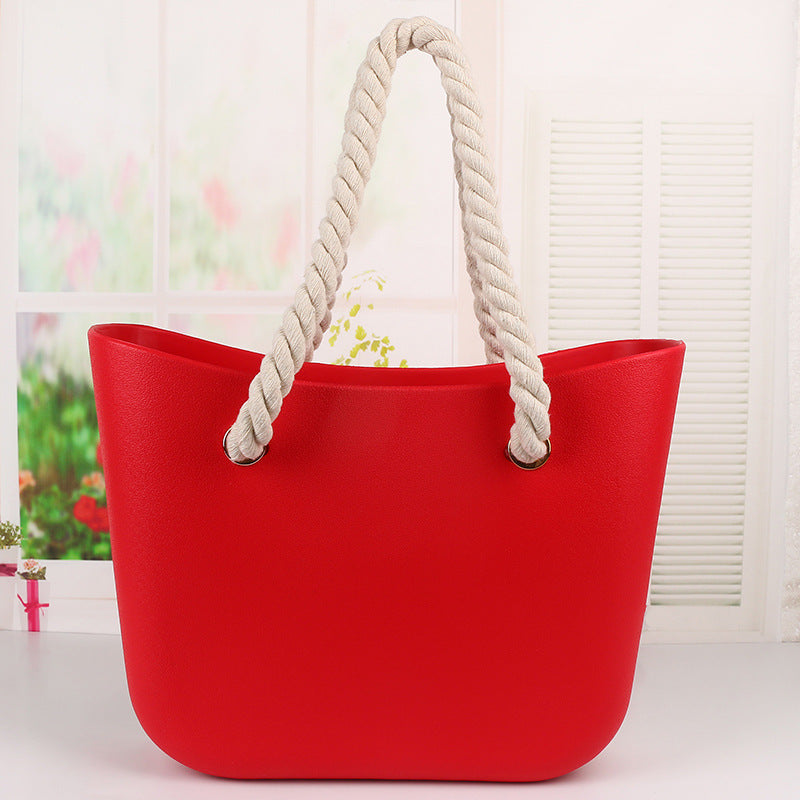 Bolso de playa de moda para mujer Bolso de gelatina portátil para mujer