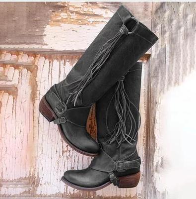 Botas altas estilo coreano para mujer talla grande