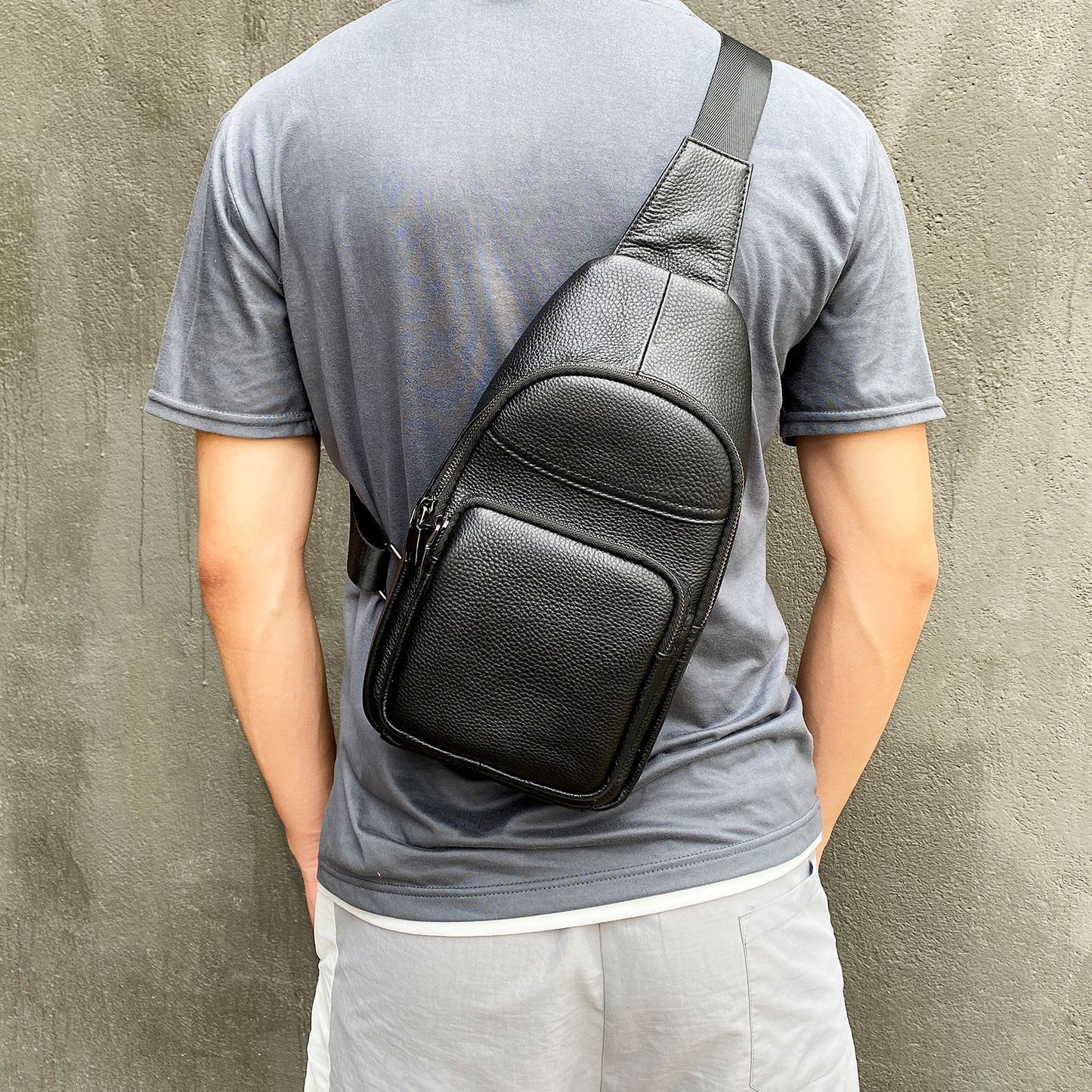 Bolso de hombro informal de moda para exteriores para hombre