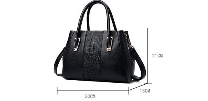 Women's Soft Leather Alligator Handbag