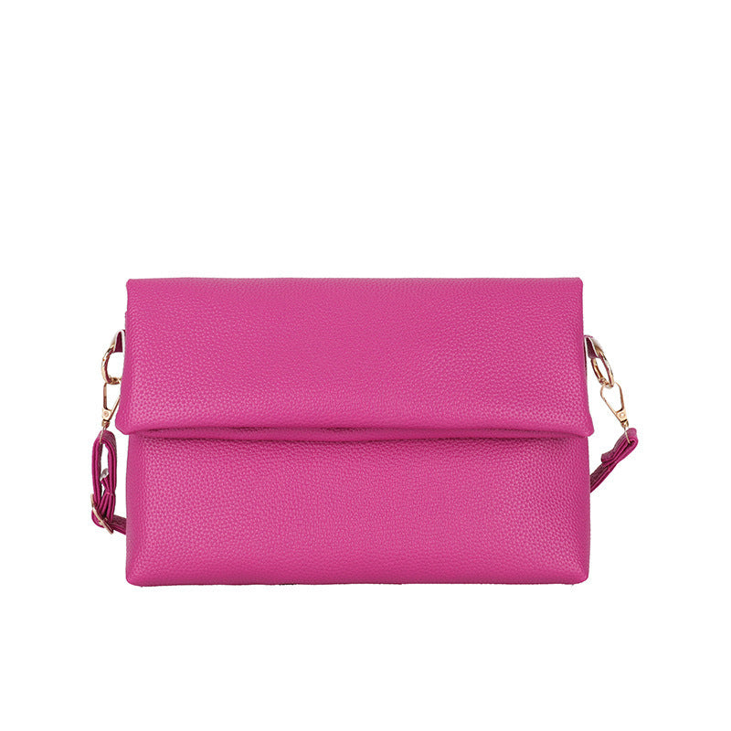 Solid Color French Stick Underarm Shoulder Crossbody Bag