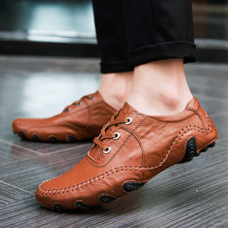 Zapatos de cuero de negocios para hombres Zapatos casuales de talla grande