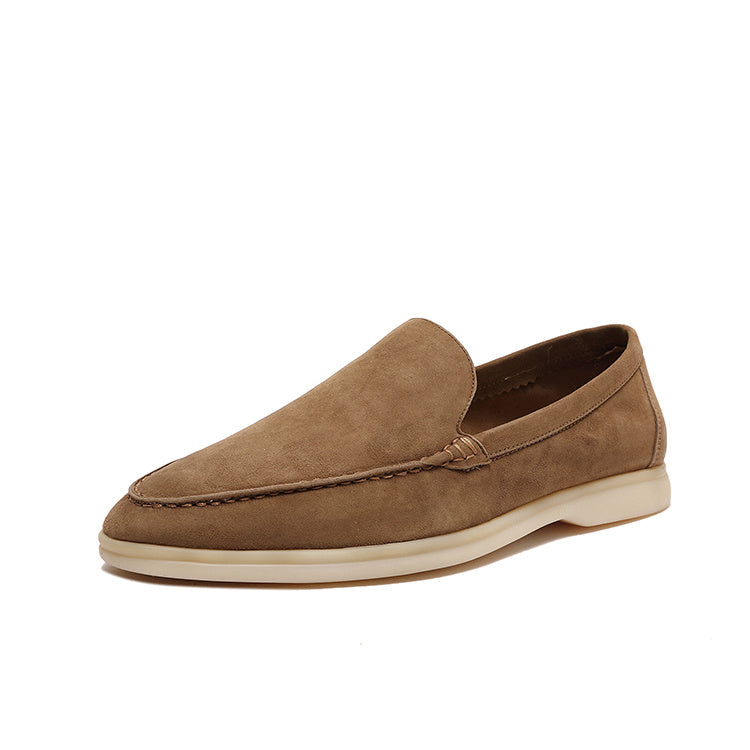 Mocassins en cuir de mouton nubuck à semelle souple pour hommes