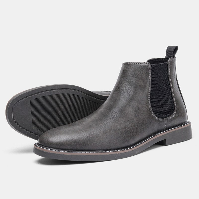 Bottes en cuir de vachette rétro à la mode pour hommes