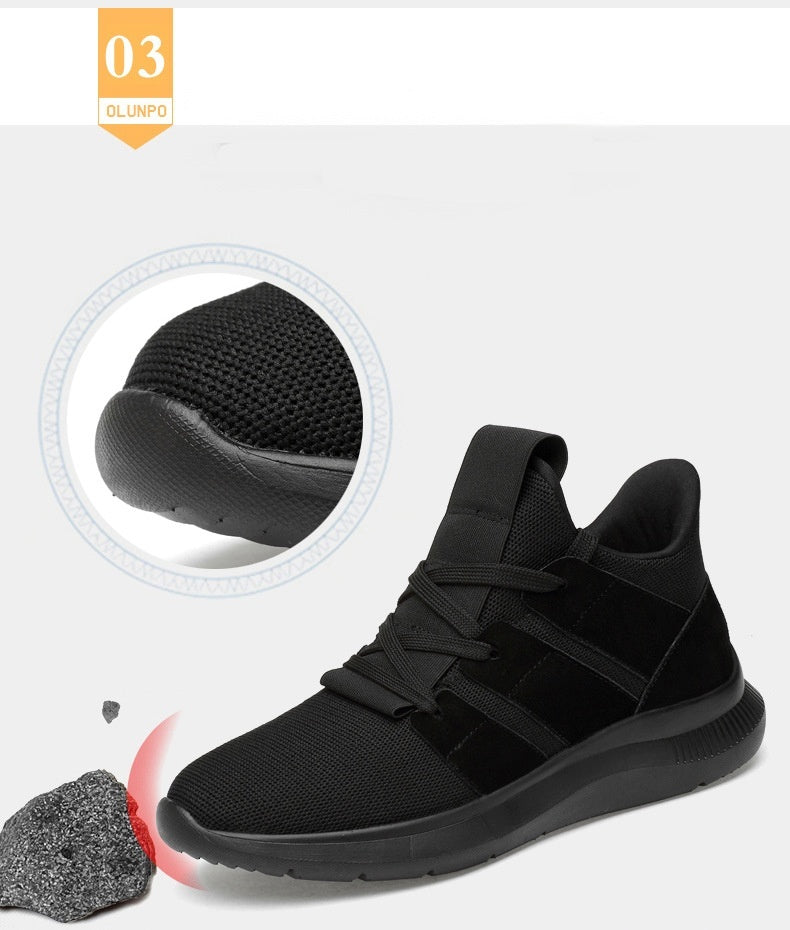 Semelle intérieure invisible augmentant la hauteur 6CM Chaussures d'extérieur respirantes en maille pour hommes, chaussures de sport et de loisirs à la mode