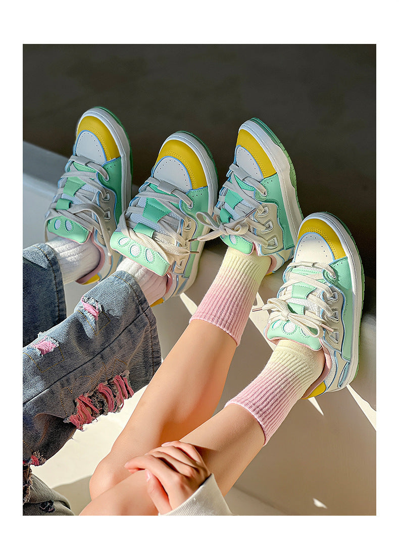 Men's Shoes Good-looking Niche Retro Couple Bread Non-slip Sneakers