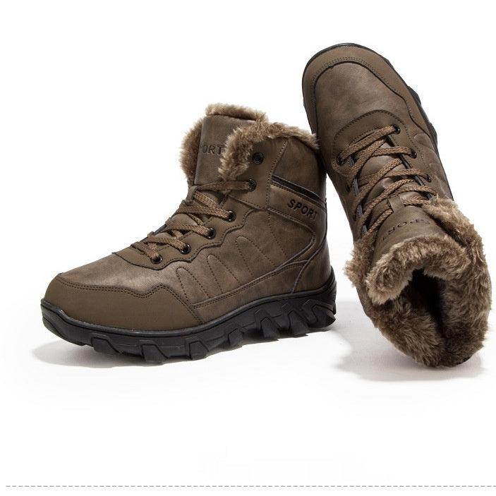 Botas de nieve térmicas de viaje antideslizantes y gruesas para hombre