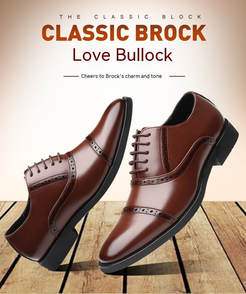 Zapatos de cuero estilo coreano para hombre, estilo informal, estilo británico, para negocios