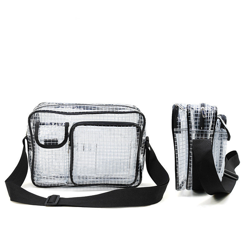 Sac en PVC anti-poussière transparent à double compartiment