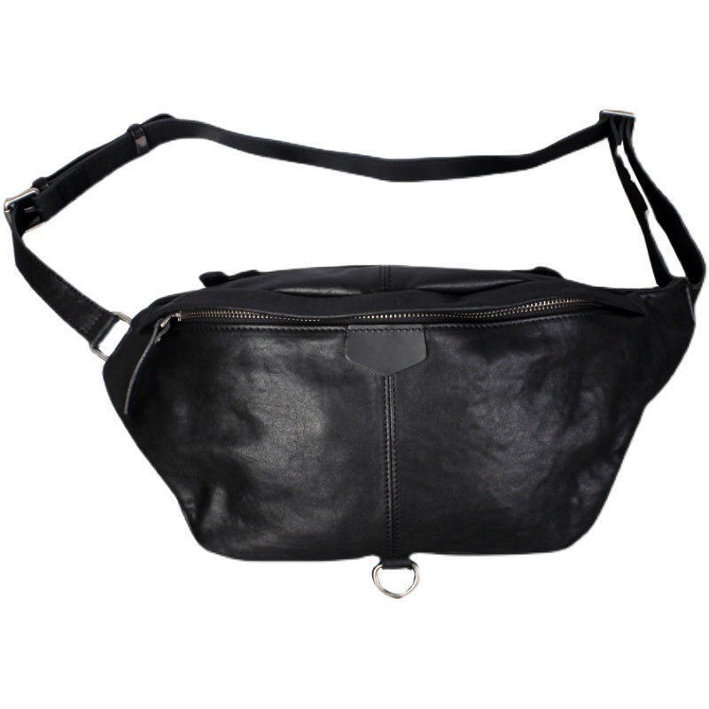 Bolso de hombro de cuero con cabeza informal de moda para hombre