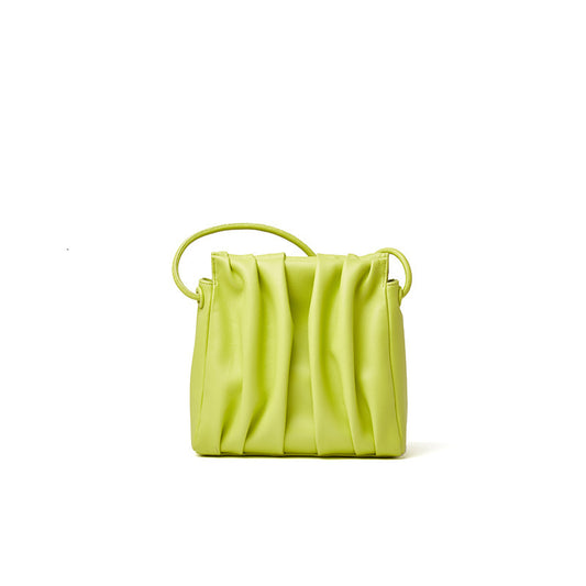 Crossbody Solid Color Pleated Cloud Bag