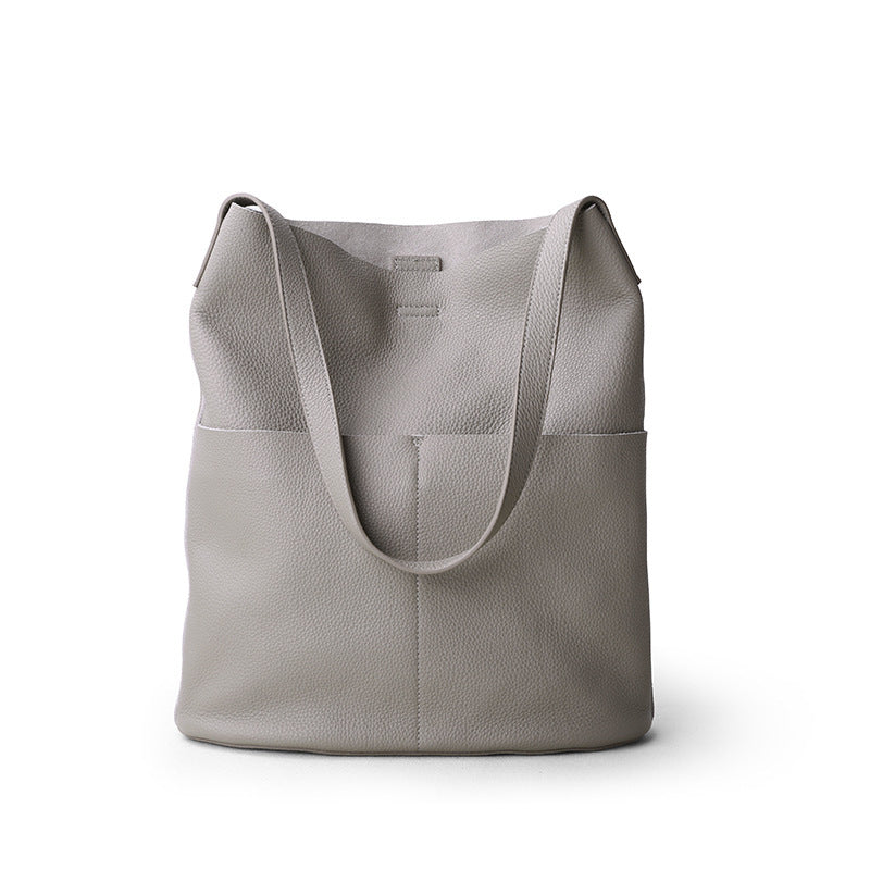 Sac à bandoulière en cuir de vachette de première couche en chêne simple