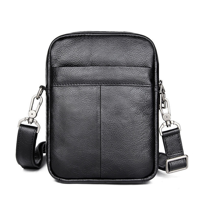 Sac à bandoulière compact et portable pour homme avec imprimé litchi