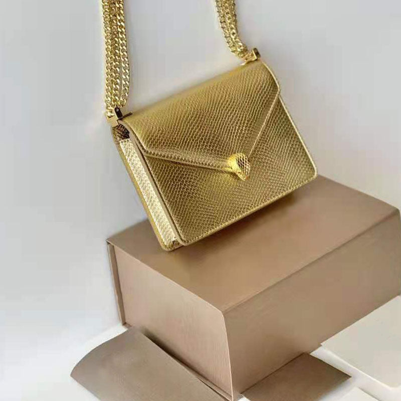 Small Square Snake Head Chain Bag Shoulder Portable Diagonal Bag