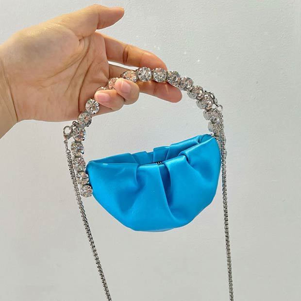 Bolso de noche cruzado con diamantes de imitación para mujer