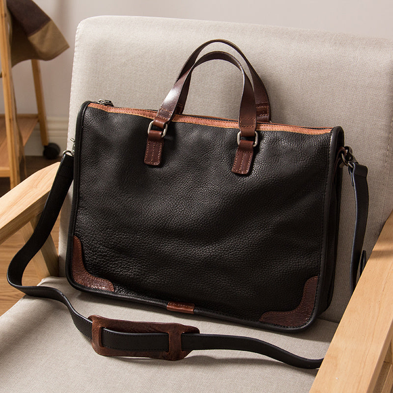 Leather Man's Hand Shoulder Slant Span Bag