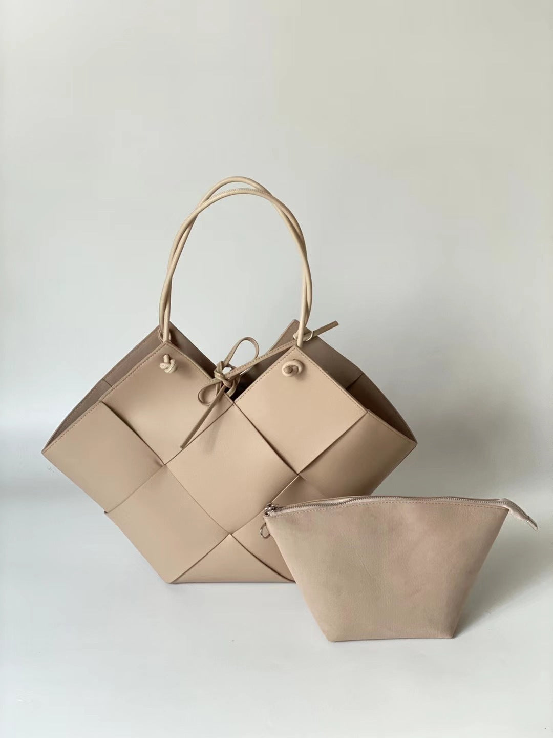 Sac fourre-tout en cuir véritable pour femme, sac tissé, mode printemps et été