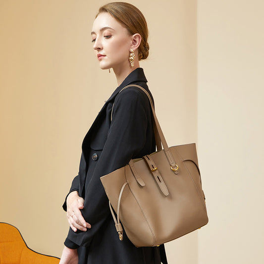 Sac à main en cuir polyvalent pour femme