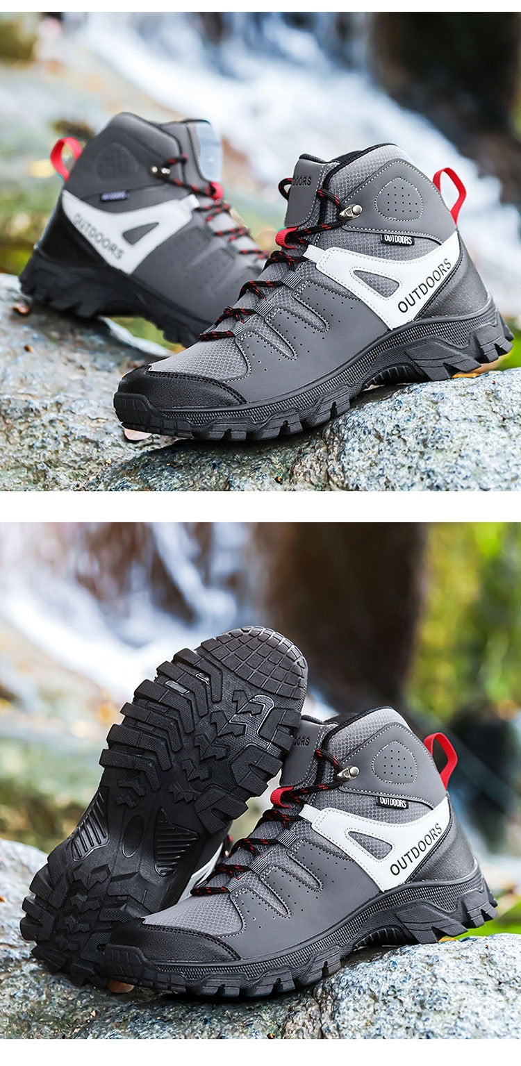 Men's High-top Hiking Shoes Tourist Hiking Shoes Wear-resistant Non-slip