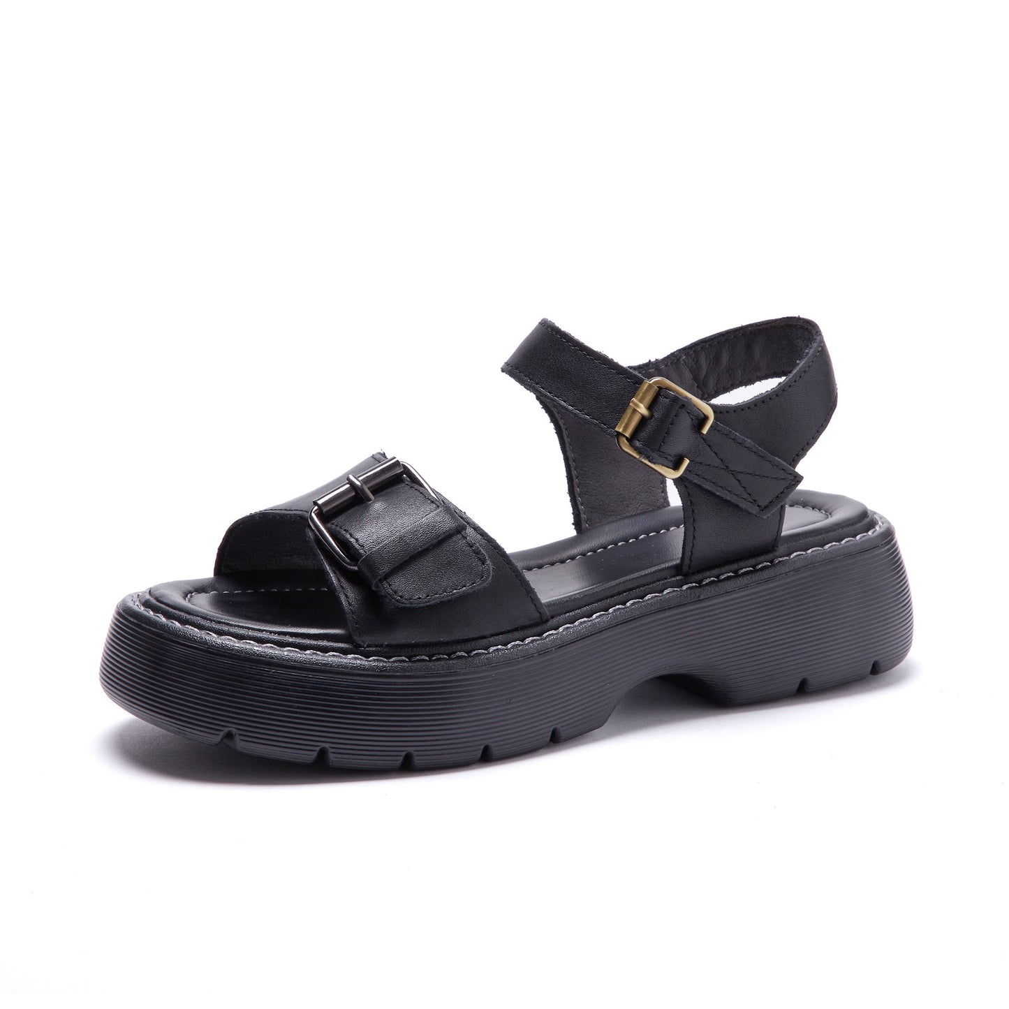 Summer New Velcro Platform Casual Flat Sandals