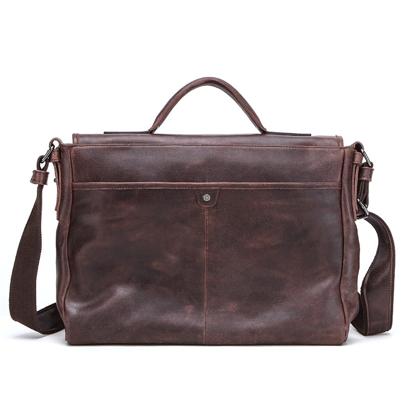 Cowhide Men's Shoulder Messenger Bag