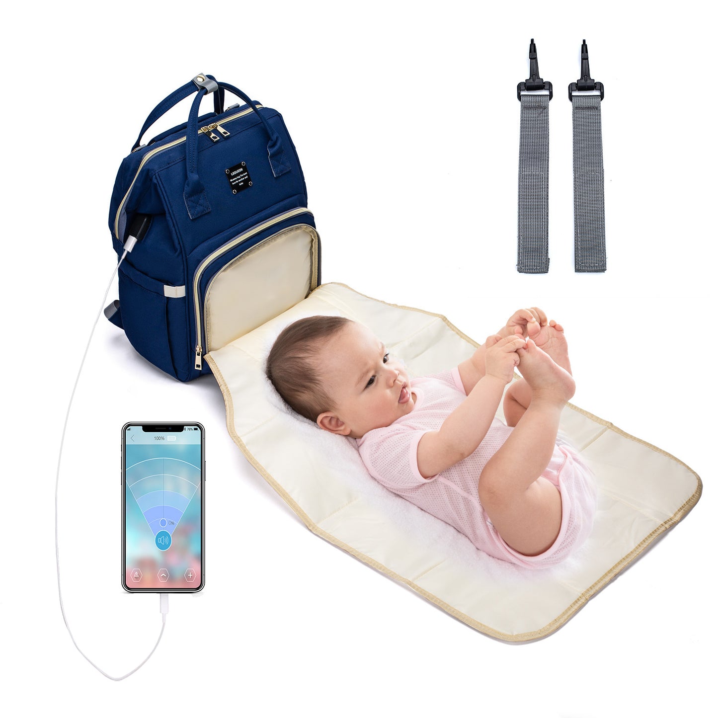 Mochila multifuncional de gran capacidad para mamá