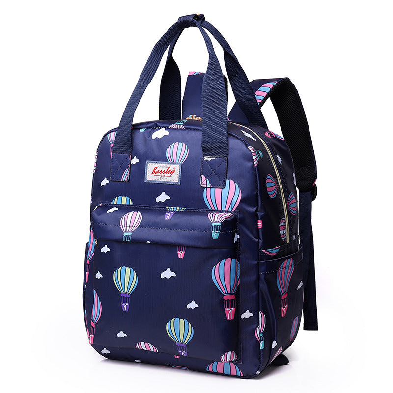 Mini mochila plegable con ruedas y estampado desmontable de doble propósito