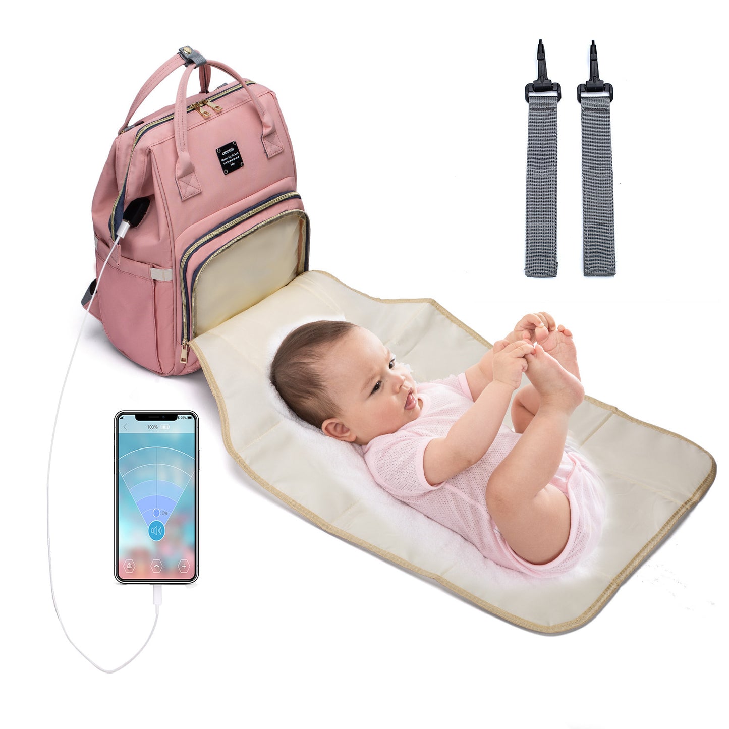 Mochila multifuncional de gran capacidad para mamá