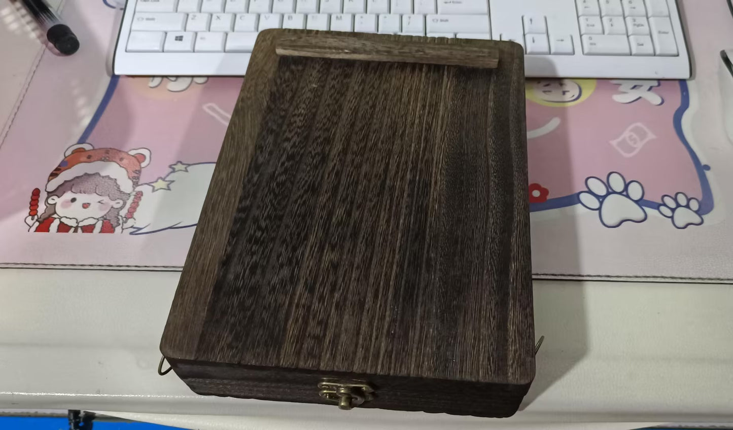 Caja de madera tipo mensajero para escritores, caja de almacenamiento multifunción para herramientas y pinceles de artistas, bolso bandolera portátil de madera estilo retro hecho a mano para cartero