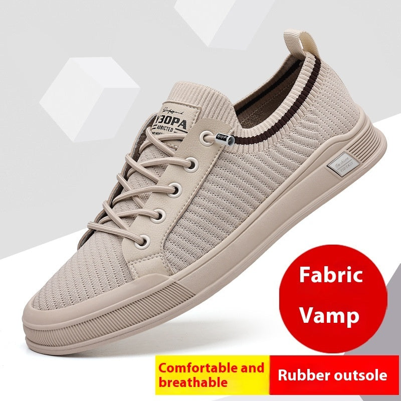 Zapatillas deportivas informales transpirables tejidas voladoras para hombre