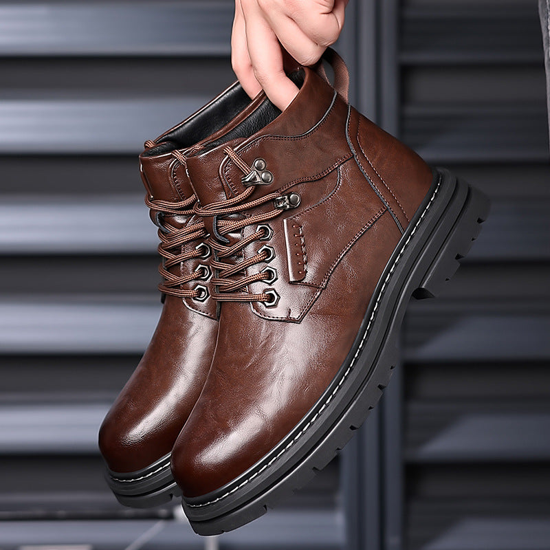 Men's Fashion British Style High-top Boots