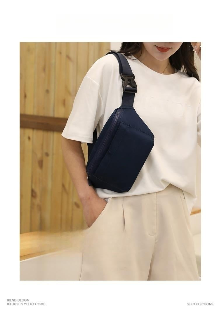 Bolso de pecho moderno para mujer, bolso de cintura sencillo e informal, bolso de cajero para teléfono móvil a prueba de agua