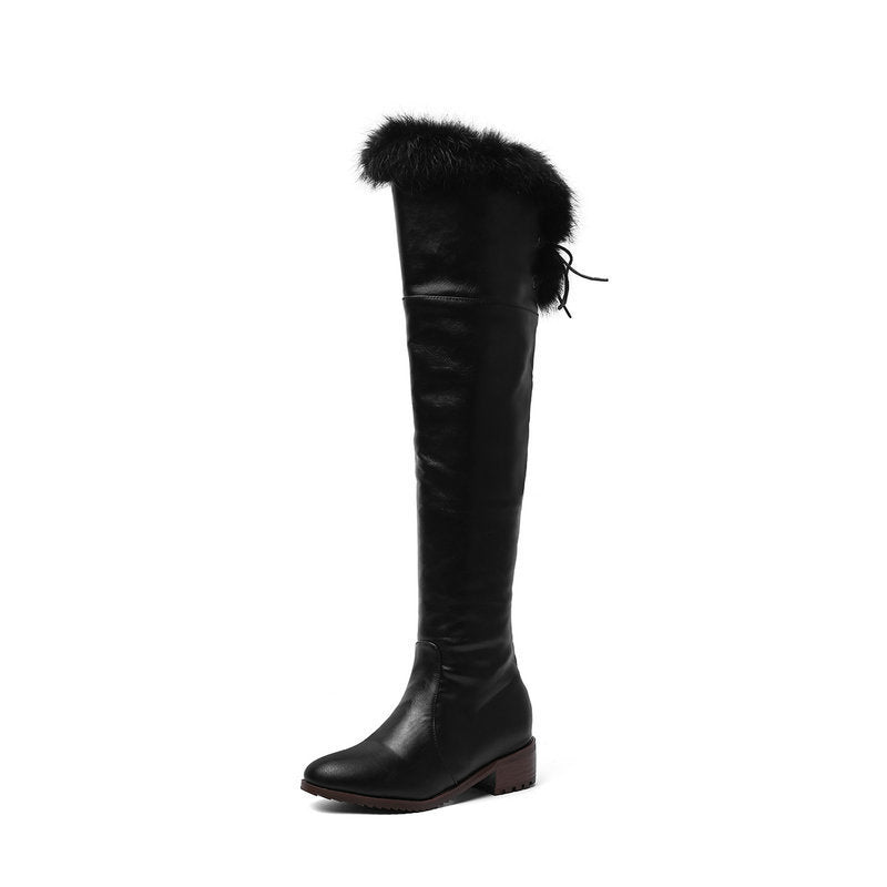 Women's High Thick Leather Over Knee Boots