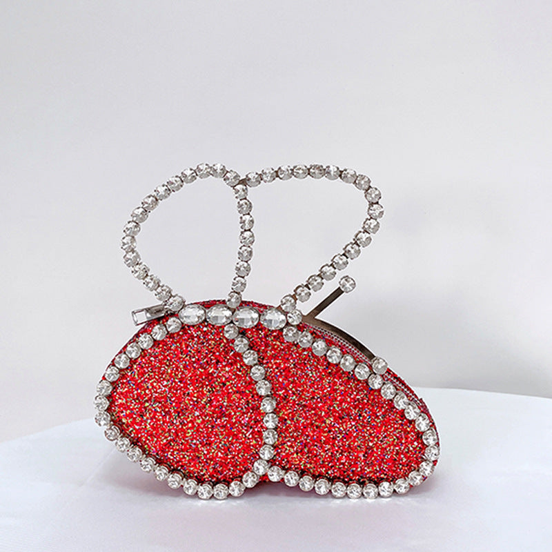 Sac à main papillon strass pour femme