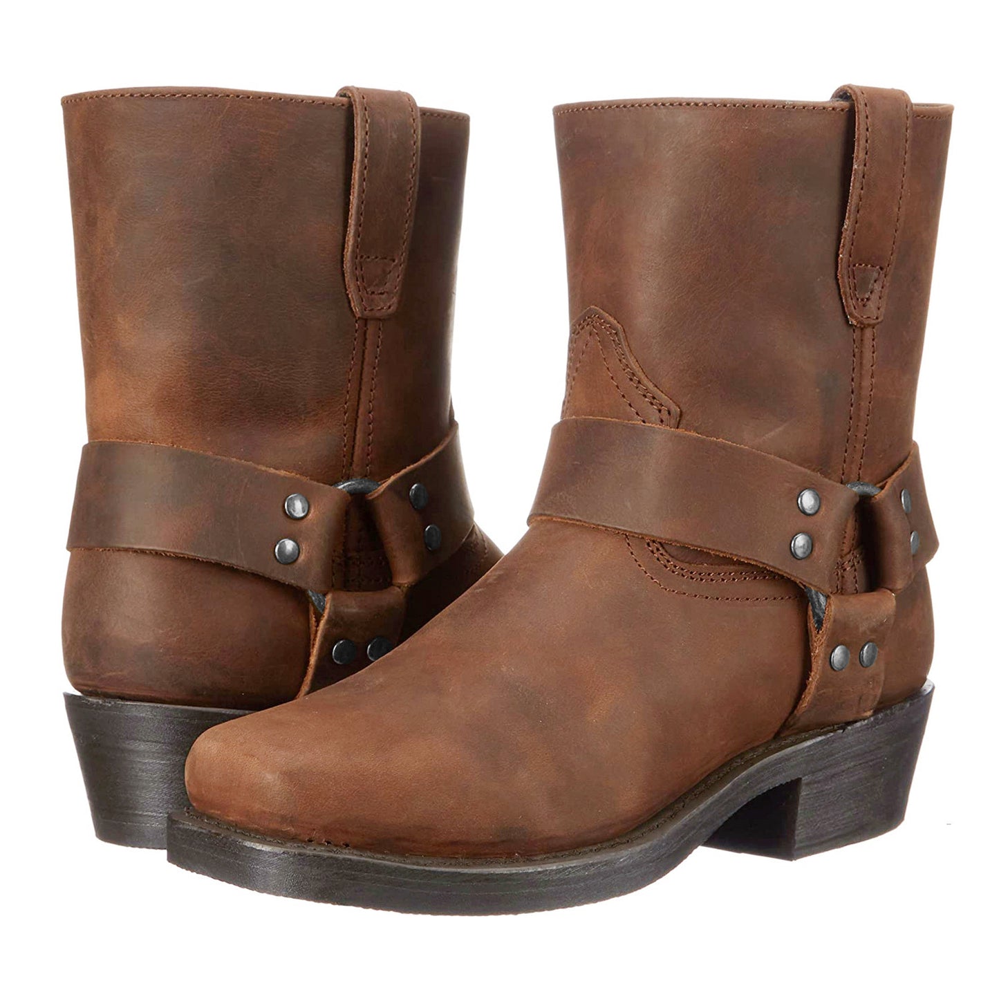 Botas cortas retro de cuero casuales y versátiles para hombres