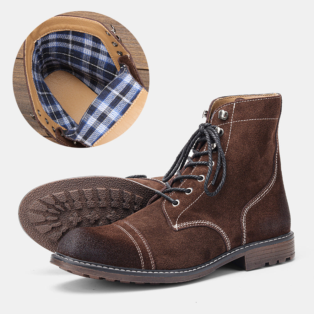 Botas Martin de piel de vaca con capa superior para hombre