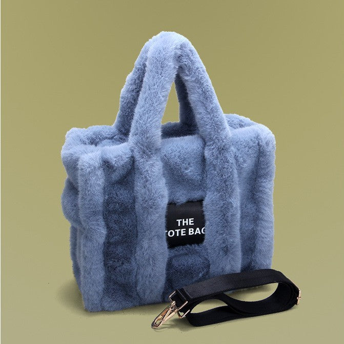 Handheld Fluffy Autumn And Winter Commuter Tote Bag