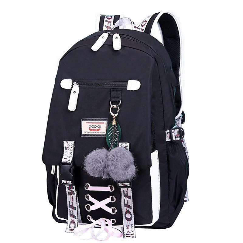 Female Backpack Student School Bag Junior High School Student High School Student Student Backpack Printing