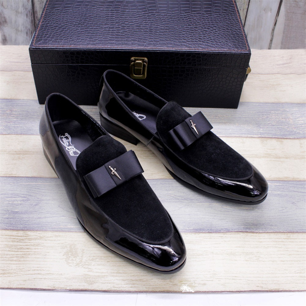 Matte Leather Patent Leather Men's Shoes