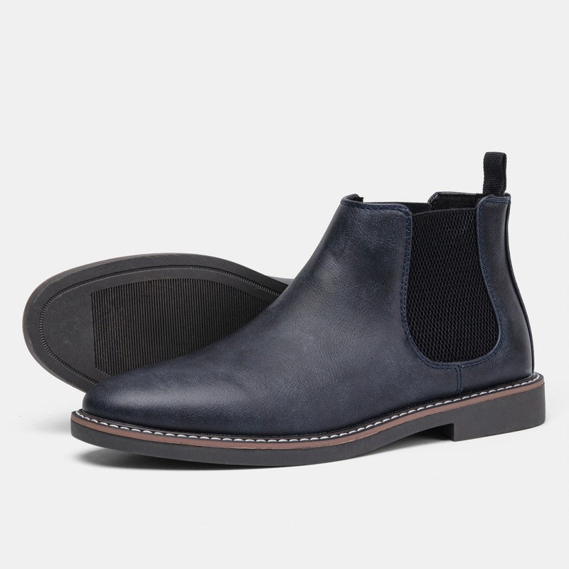 Bottes en cuir de vachette rétro à la mode pour hommes