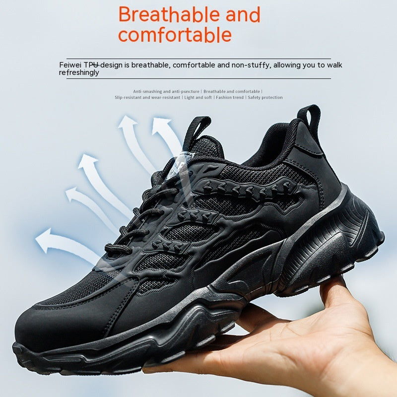 Anti-smashing And Anti-penetration Safety Shoes EVA Outsole Lightweight And Wear-resistant Safety Shoes