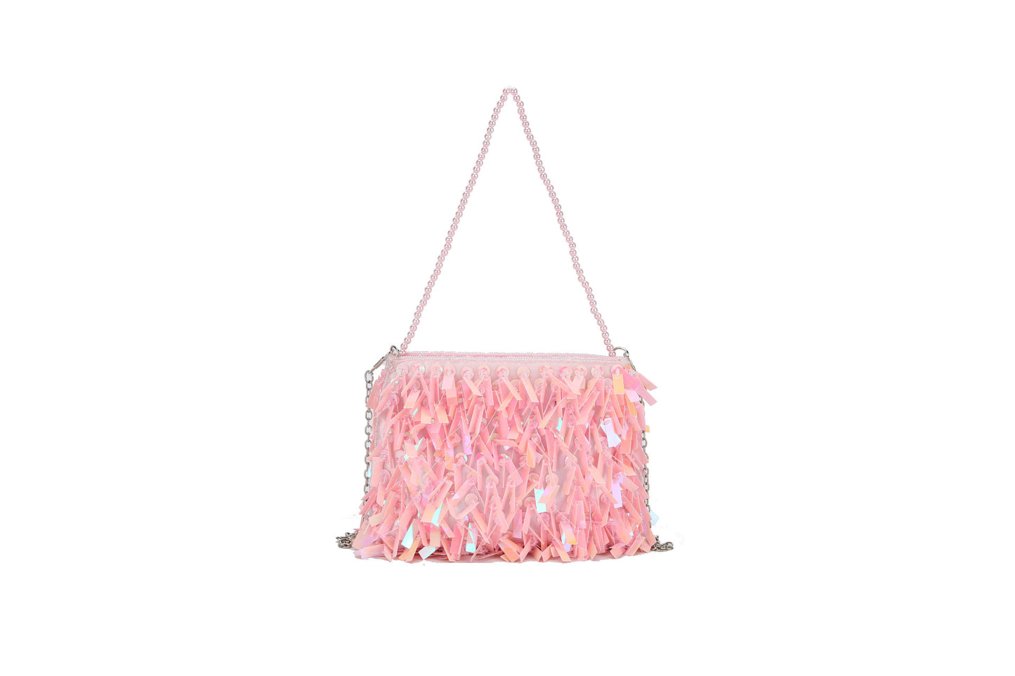 Sac à main à pompon et sequins rétro tendance pour femme