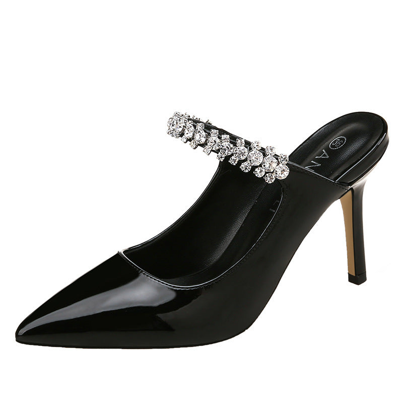 Women's Pointed Toe Rhinestone High Heels