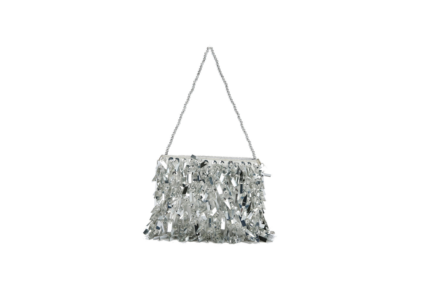 Sac à main à pompon et sequins rétro tendance pour femme