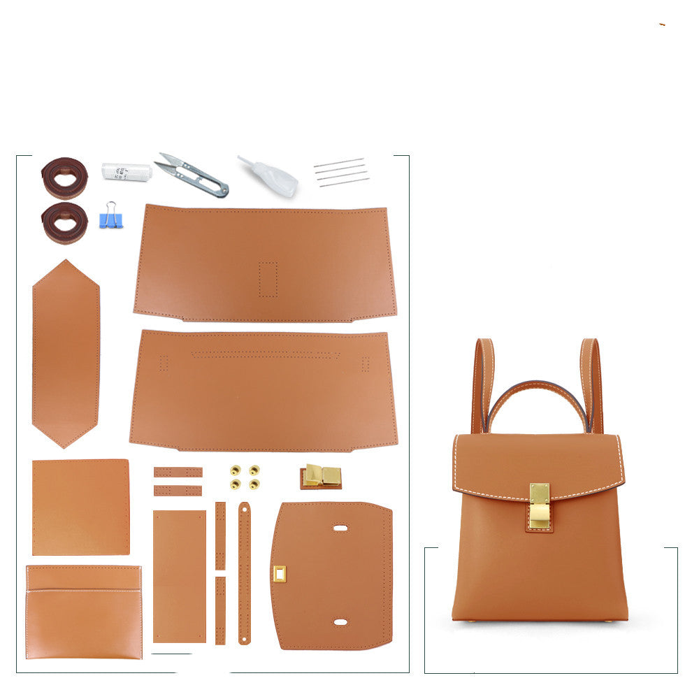 Fashion Simple Backpack Leather Homemade Leather Bag