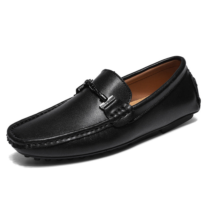 Chaussures en cuir décontractées de grande taille pour hommes de style britannique