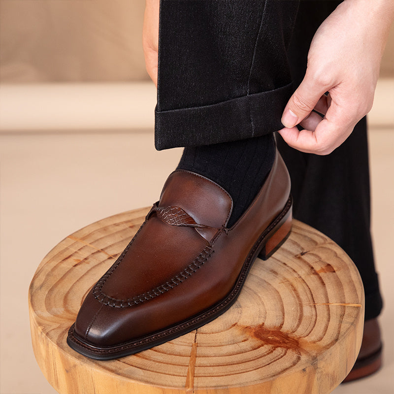 Chaussures en cuir polyvalentes pour hommes, idéales pour les loisirs, le printemps et l'automne